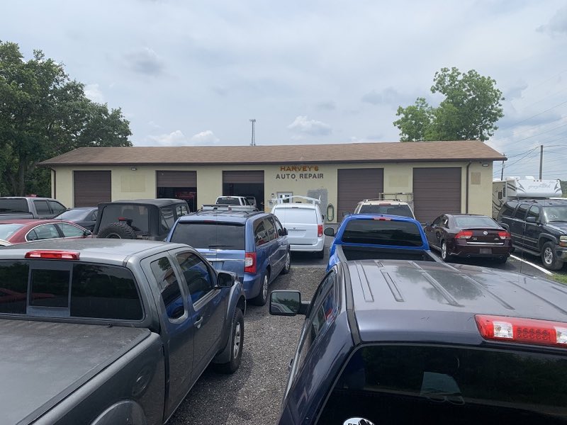Harvey's Auto Repair storefront in Cocoa, busy as usual
